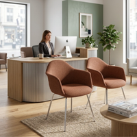 Silla Interior Alessia Base 4 Patas Cromadas