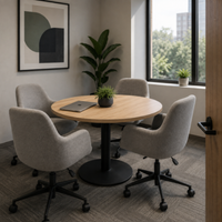 Silla Ergonómica Tapizada con Ruedas Cataly