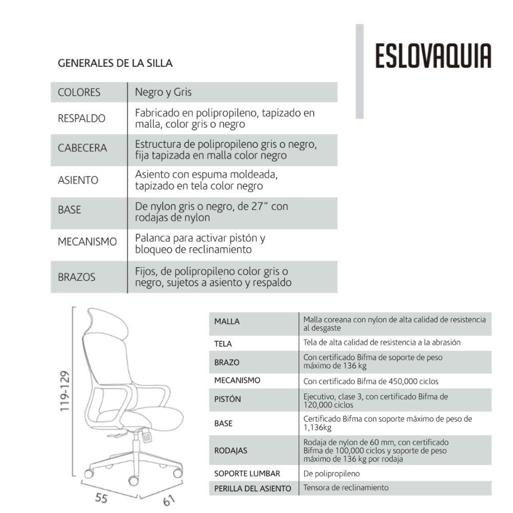 Silla Ejecutiva Eslovaquia