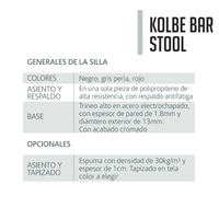 Banco para Barra Kolbe