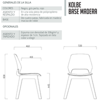 Silla Visitante Kolbe Patas de Madera