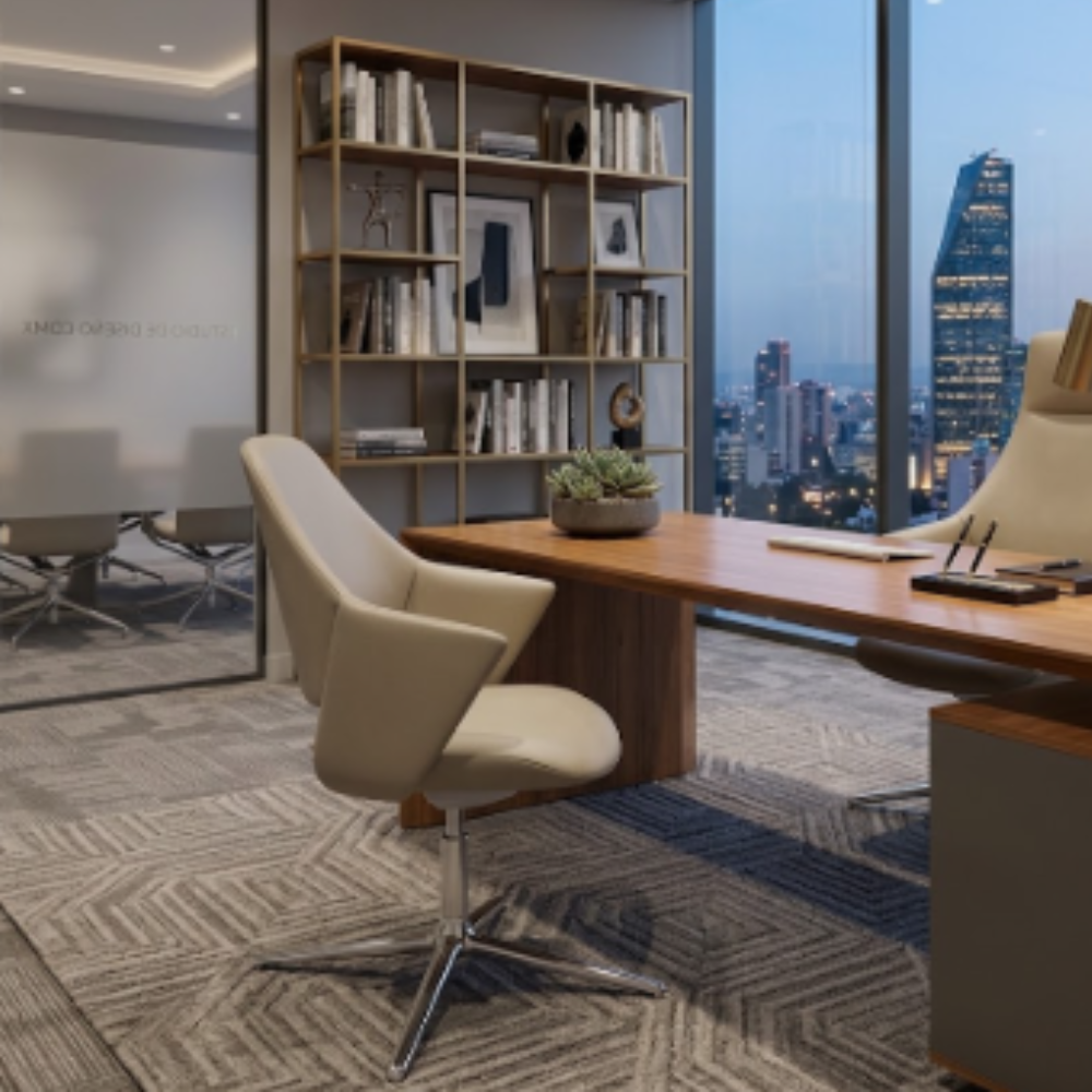 Silla Stark Tapizada en Vinil Visitante