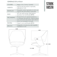 Silla Stark Tapizada en Vinil Visitante