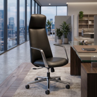 Silla Stellar Tapizada en Vinil para Sala de Juntas Respaldo Alto