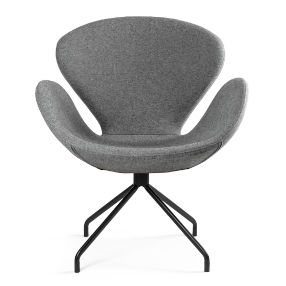 Silla Tapizada en Tela Swan Base Spider