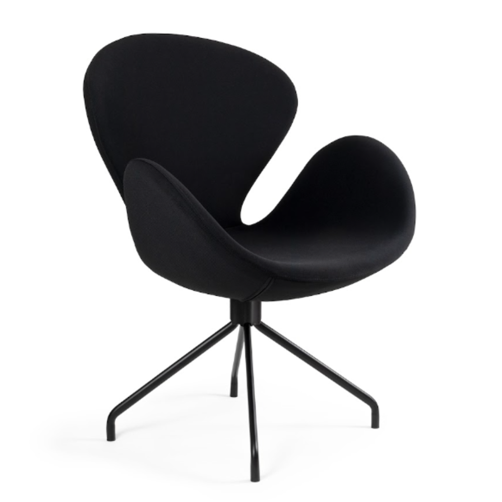Silla Tapizada en Tela Swan Base Spider