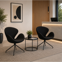 Silla Tapizada en Tela Swan Base Spider