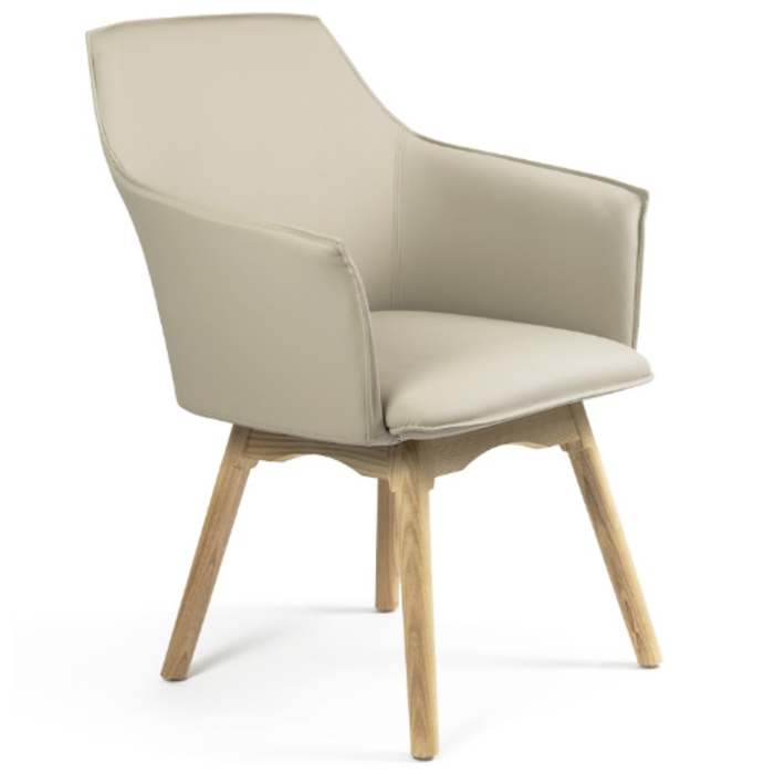 Silla Tapizada Vinil Troop Base de Madera