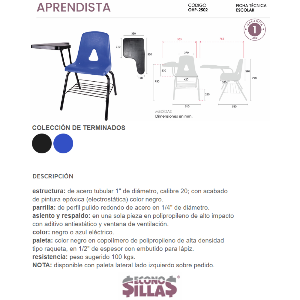 Pupitre Escolar Aprendista