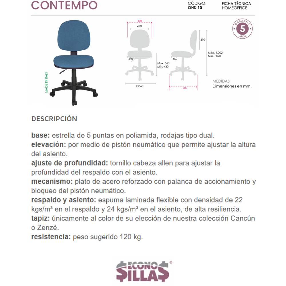 Silla Operativa Contempo