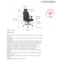 Silla ejecutiva Croma cabecera OHE-195