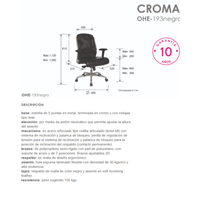 Silla ejecutiva Croma OHE-193