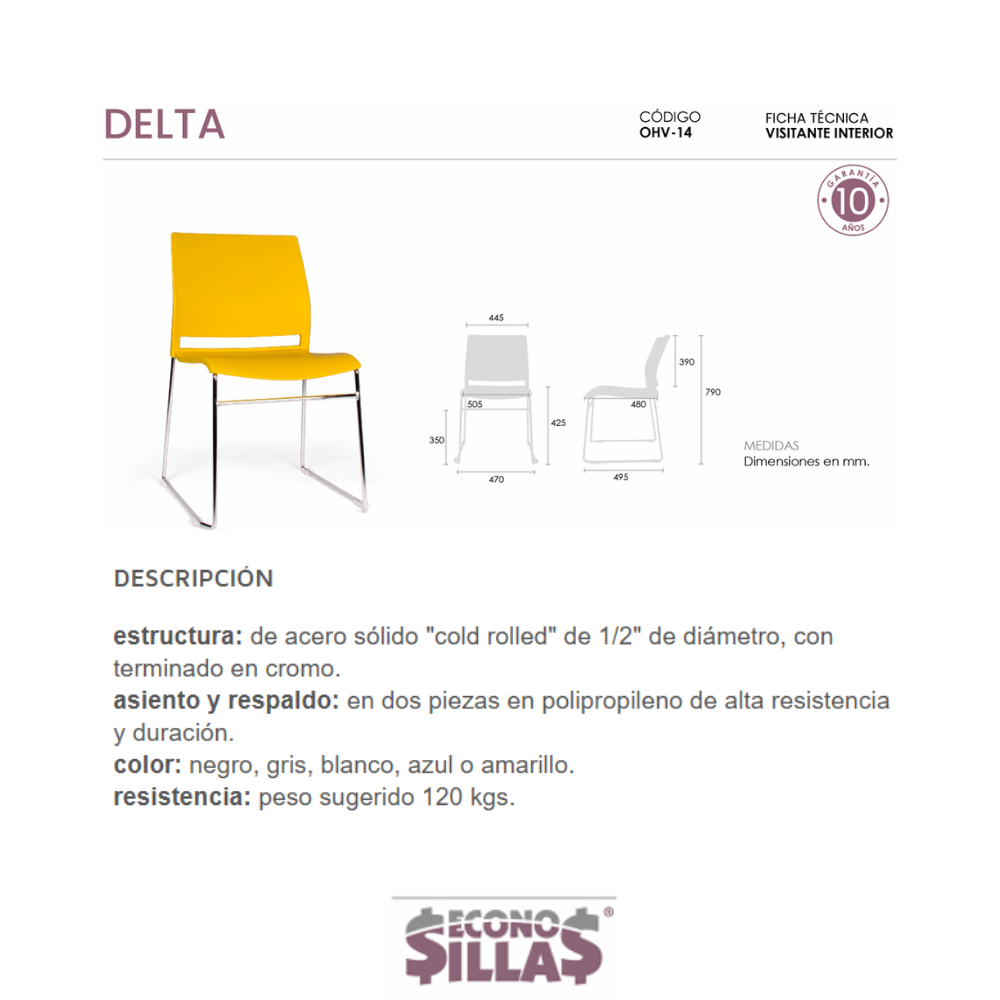 Silla para Visitante Delta