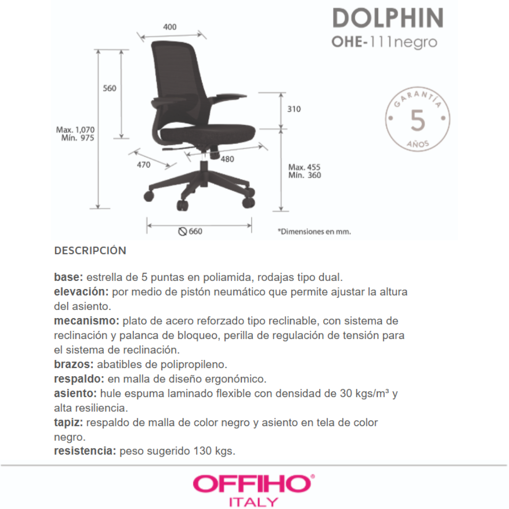 Silla Operativa Dolphin