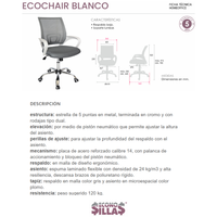 Silla Operativa Ecochairblanca