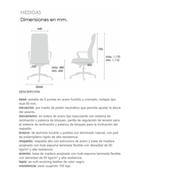 Silla Fenix Directiva respaldo alto OHE-165