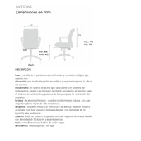 Silla Fenix Directiva respaldo bajo para sala de juntas OHE-163