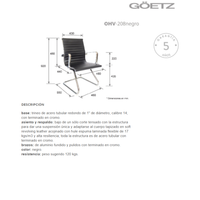 Silla Goetz visitante negro OHV-208