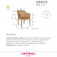 Silla Grace OHV-7028