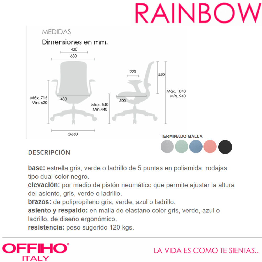 Silla Operativa Rainbow