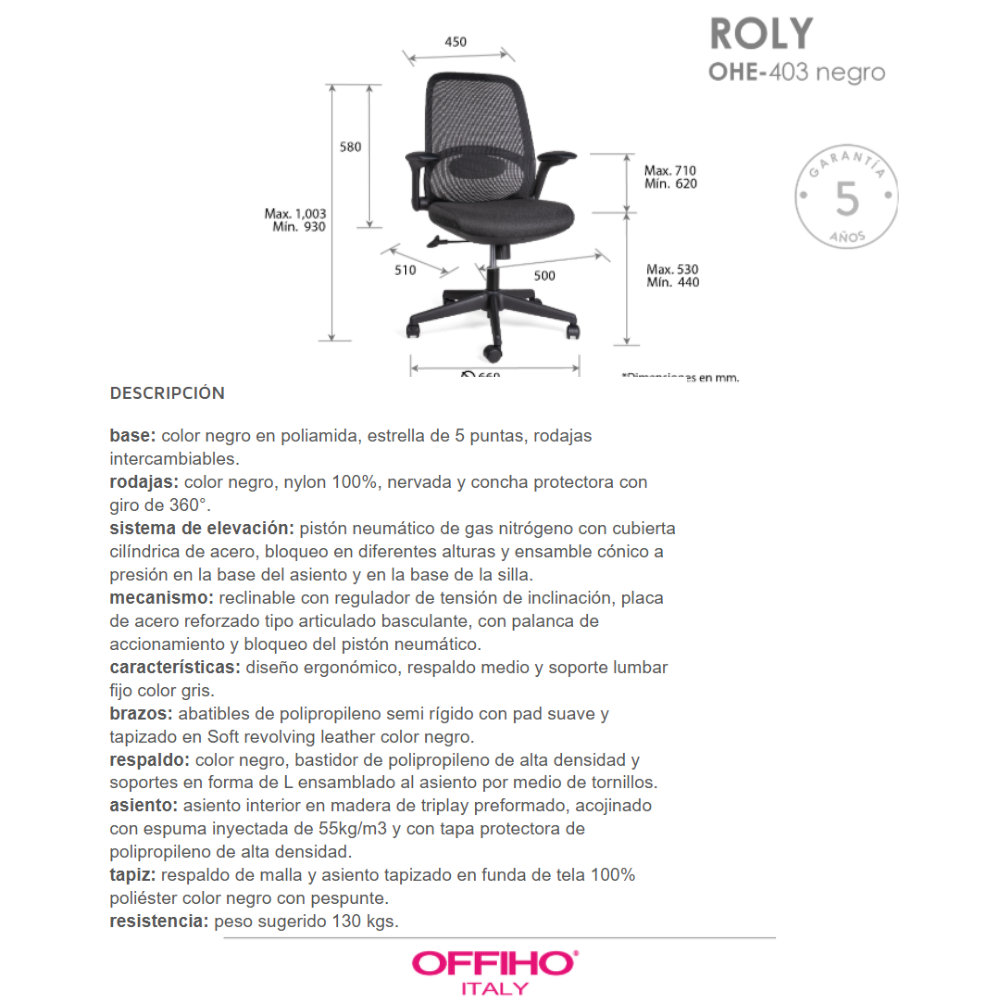 Silla Operativa Roly