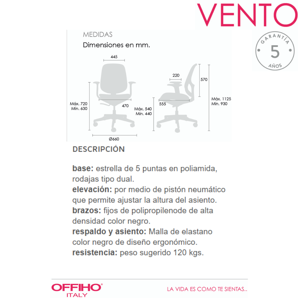 Silla Operativa Vento