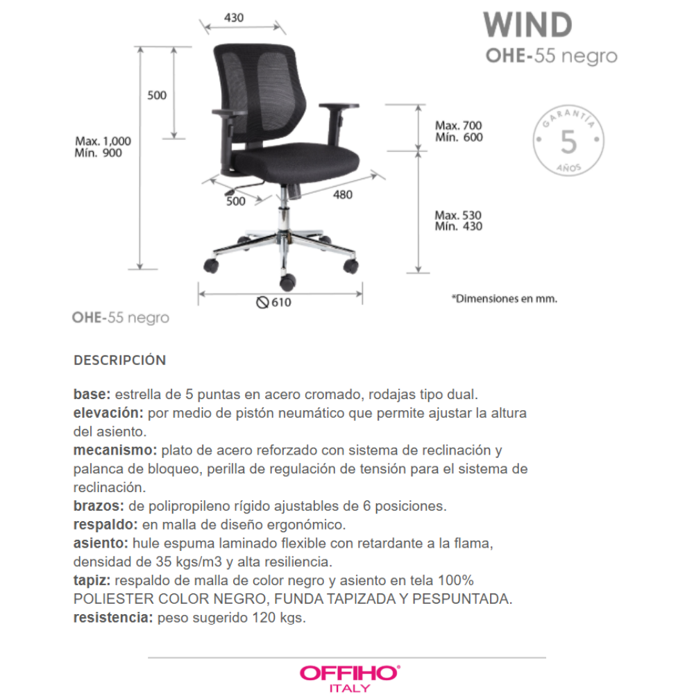 Silla Operativa Wind