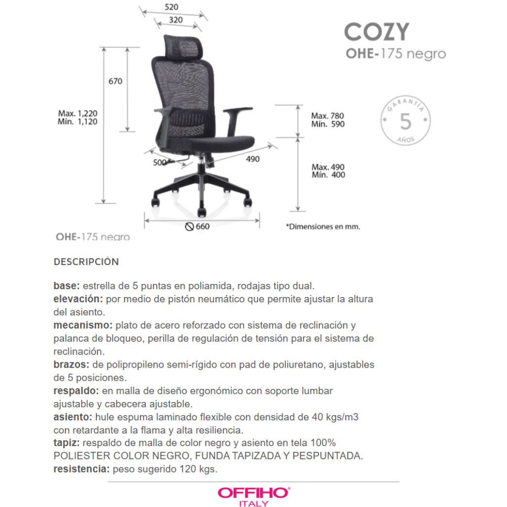 Silla Operativa Cozy