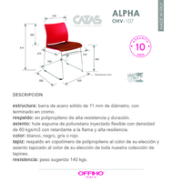 Silla para Visitante Alpha Asiento Tapizado
