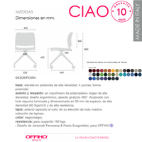 Silla Operativa Ciao Tapizada