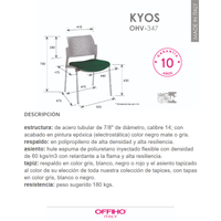 Silla para Visitante Kyos 4 Patas Semitapizado
