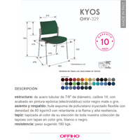 Silla para Visitante Kyos 4 Patas Tapizado