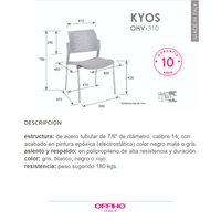 Silla para Visitante Kyos 4 Patas Polipropileno