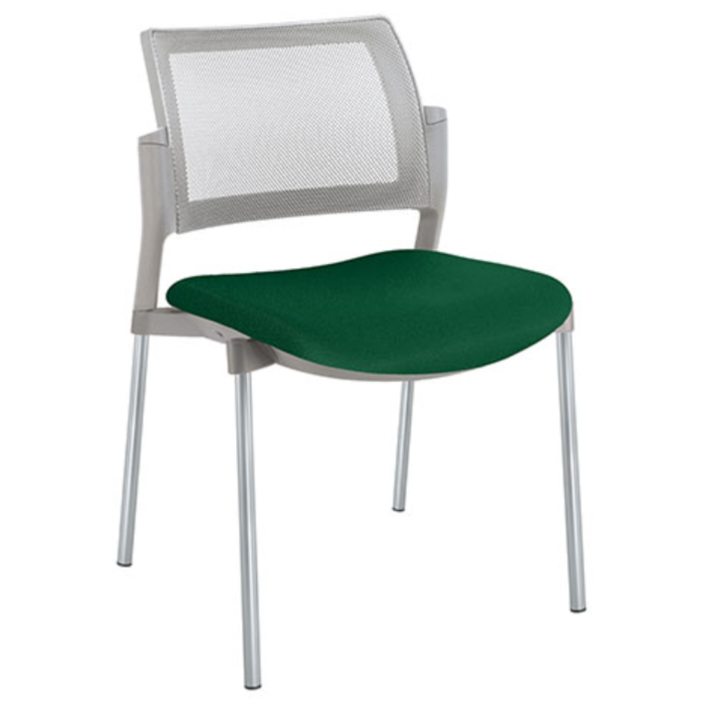Silla para Visitante Kyos 4 Patas Tapizada Respaldo Malla