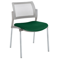 Silla para Visitante Kyos 4 Patas Tapizada Respaldo Malla