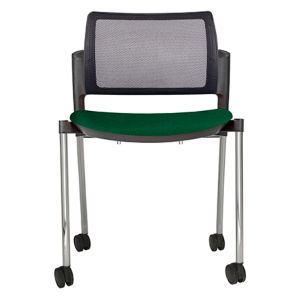 Silla para Visitante Kyos 4 Patas Tapizada Respaldo Malla