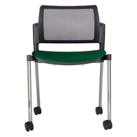 Silla para Visitante Kyos 4 Patas Tapizada Respaldo Malla