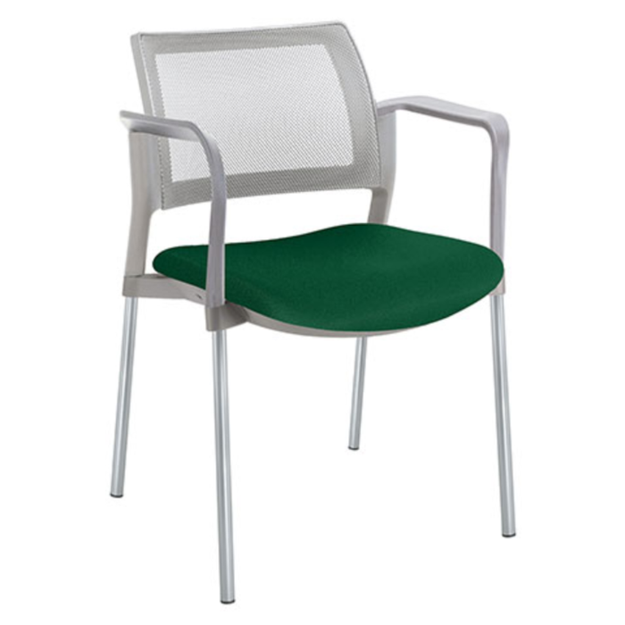 Silla para Visitante Kyos 4 Patas Tapizada Respaldo Malla OHV-368