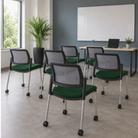 Silla para Visitante Kyos 4 Patas Tapizada Respaldo Malla