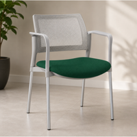 Silla para Visitante Kyos 4 Patas Tapizada Respaldo Malla