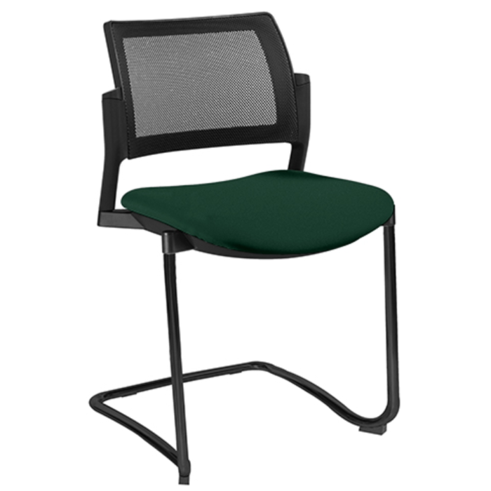 Silla para Visitante Kyos Base Patin Tapizada Respaldo Malla OHT-376