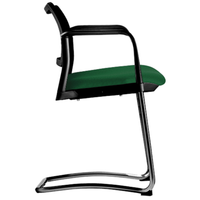 Silla para Visitante Kyos Base Patin Tapizada Respaldo Malla