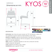 Silla para Visitante Kyos con Patin Tapizada