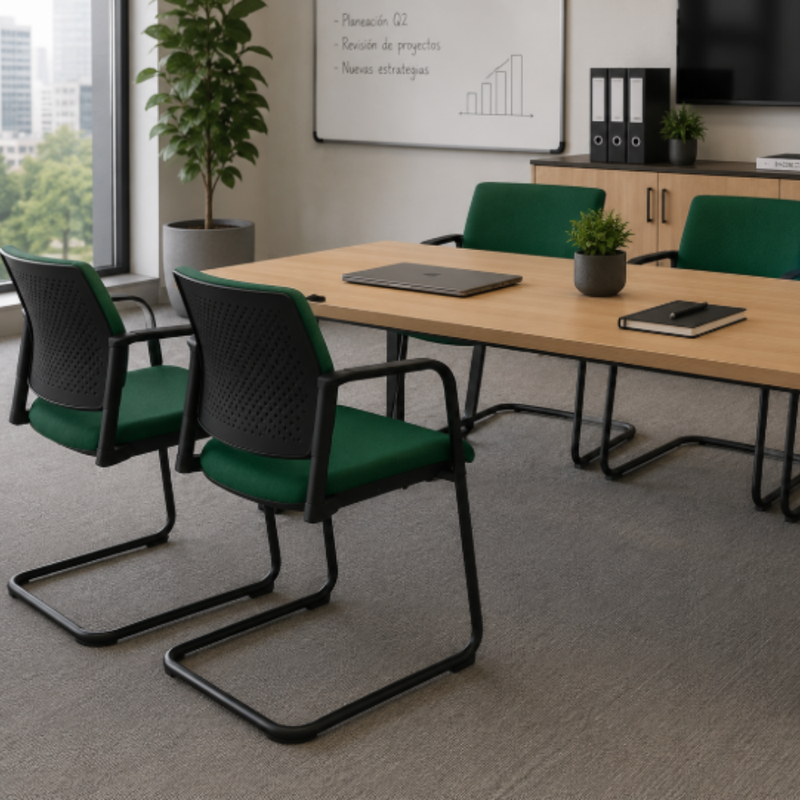 Silla para Visitante Kyos con Patin Tapizada OHT-340