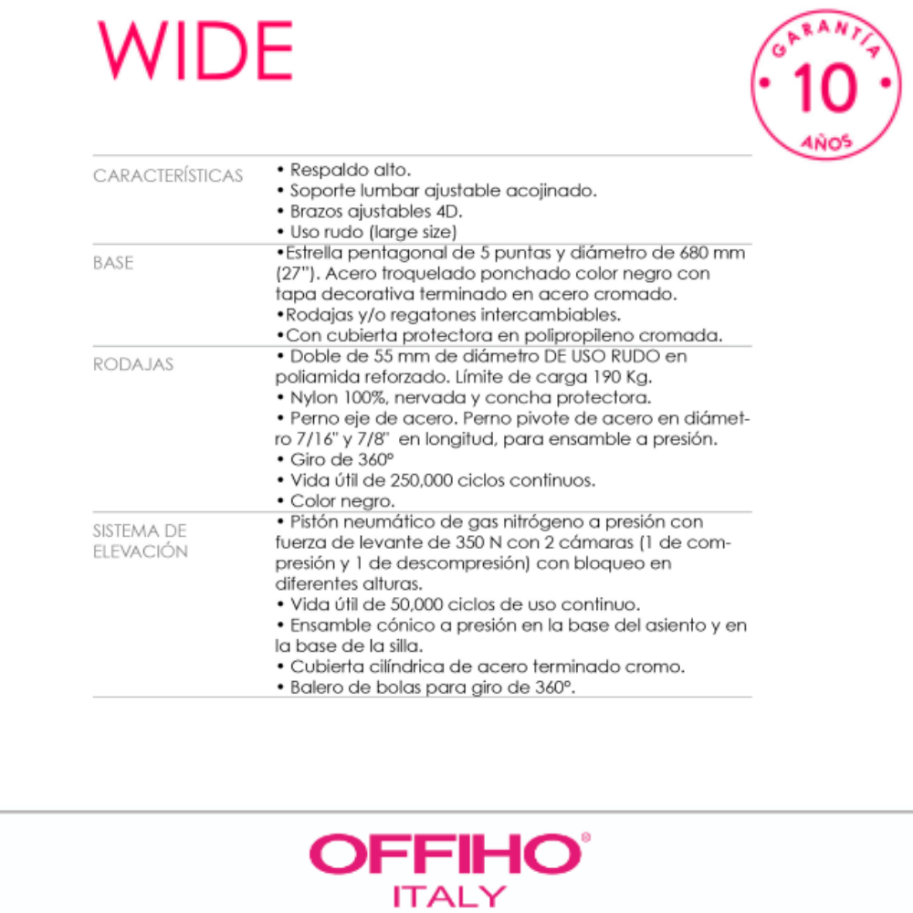 Silla Operativa Wide