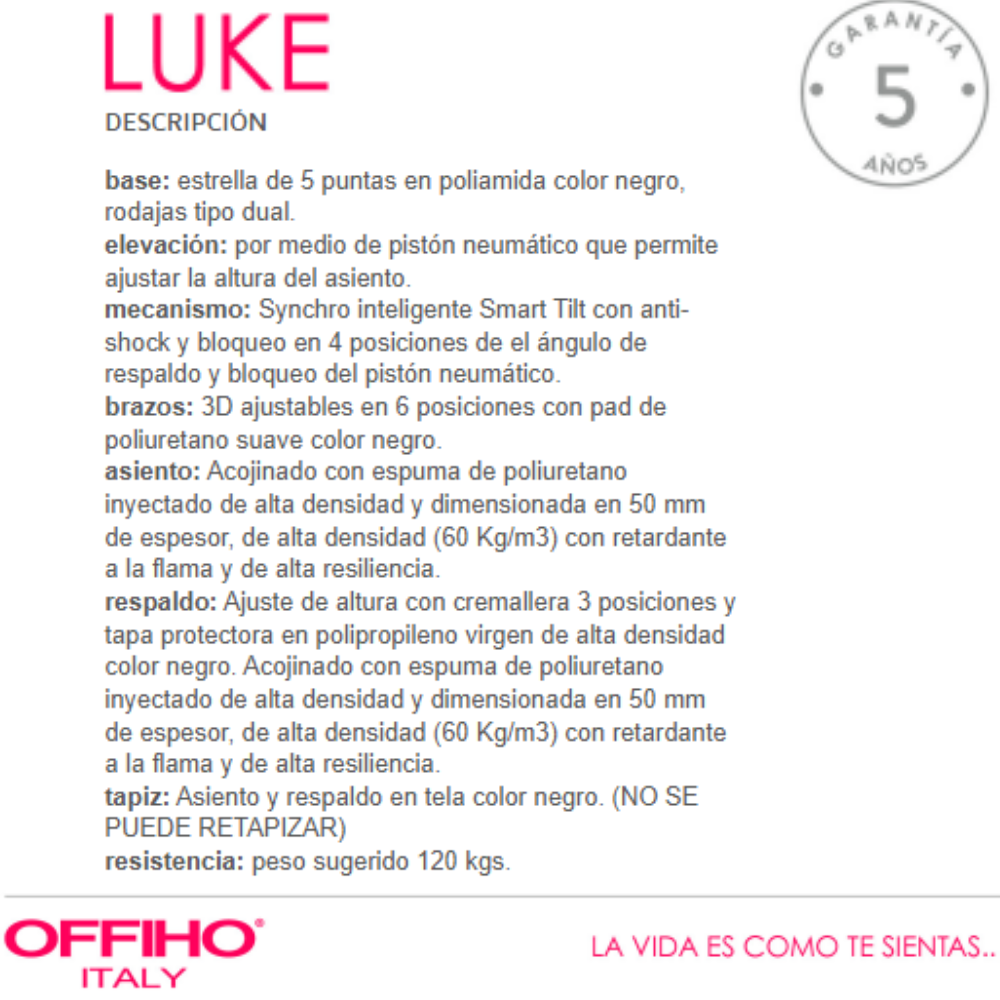 Silla Operativa Luke