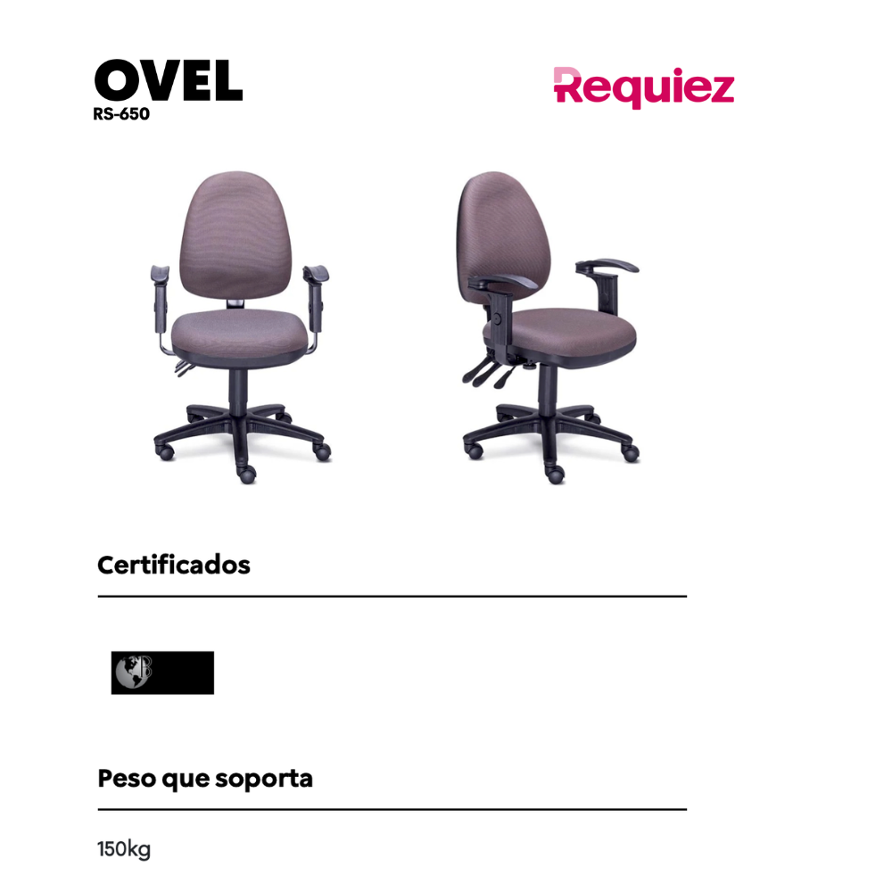 Silla Operativa de Lujo Ovel RS-650