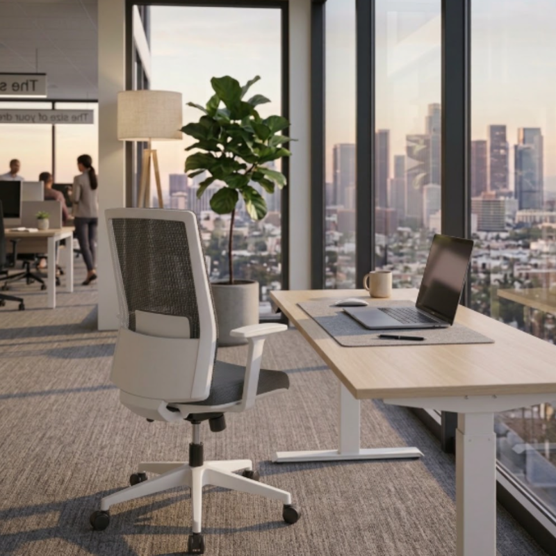 Silla Ejecutiva Artic White Respaldo Bajo