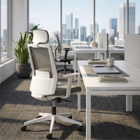 Silla Ejecutiva Artic White Respaldo Alto