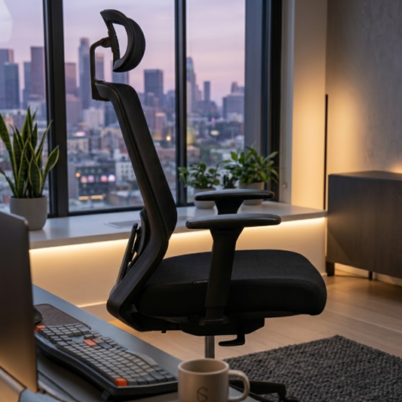 Silla Ejecutiva Delta Black Respaldo Alto